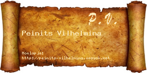 Peinits Vilhelmina névjegykártya